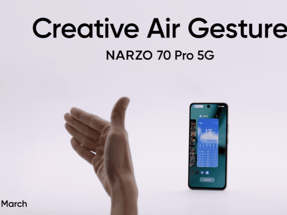 Realme Narzo 70 Pro 5G air cesture